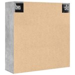 vidaXL Armoire à miroir de salle de bain gris béton bois d'ingénierie