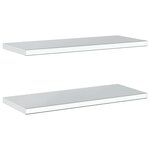 vidaXL Étagères murales 2 Pièces 75x30x3 cm argenté acier inoxydable