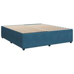 vidaXL Sommier à lattes de lit et matelas Bleu foncé 180x200cm Velours