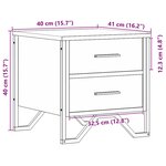 vidaXL Tables de chevet 2 Pièces chêne sonoma 40x41x40 cm bois ingénierie