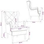 vidaXL Fauteuil Vert foncé Velours