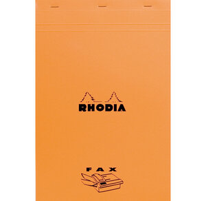 Bloc orange 80 Feuilles agrafées 80g Fax 21x31 8 cm RHODIA