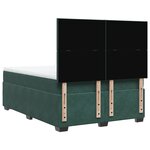 vidaXL Sommier à lattes de lit et matelas Vert foncé 140x200cm Velours