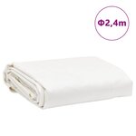 vidaXL Bâche blanc Ø 2 4 m 650 g/m²