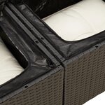 vidaXL Salon de jardin avec coussins 13 Pièces noir résine tressée