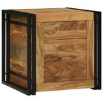 vidaXL Boîte de Rangement Marron 50 x 50 x 50 cm Bois d'acacia massif