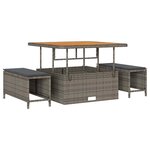 vidaXL Ensemble de canapé de jardin avec coussin 12 Pièces Gris