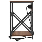 vidaXL Cabinet de chevet 2 Pièces Chêne brun 41 x 31 x 51 cm