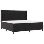 vidaXL Lit à ressorts avec matelas avec LED Noir 200 x 200 cm Velours