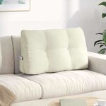 vidaXL Coussin de Dos Crème 80 x 24 x 50 cm Velours