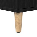 vidaXL Ensemble de cabinets de salle de bain de 3 pièces Chêne noir Bois d'ingénierie