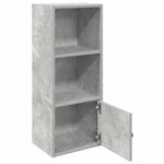 vidaXL Bibliothèque gris béton 31x24x77 cm bois d'ingénierie