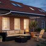 vidaXL Auvent rétractable électrique Anthracite 2 5 x 2 m
