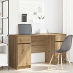 vidaXL Bureau chêne artisanal 140 x 49 x 76 cm Bois d'ingénierie