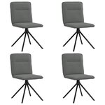 vidaXL Chaises à manger lot de 4 gris foncé tissu