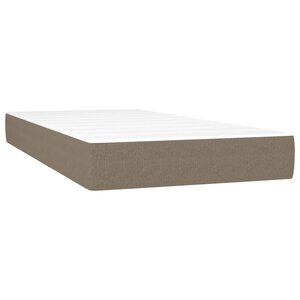 vidaXL Matelas de lit à ressorts ensachés fermeté moyenne taupe 120x190x20 cm Tissu