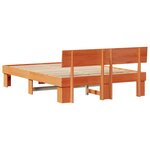vidaXL Cadre de lit Marron cire 140 x 200 cm Bois massif en pin