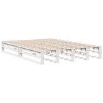 vidaXL Lit bibliothèque sans matelas blanc 140x200 cm bois pin massif