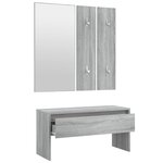 Ensemble de meubles de couloir sonoma gris bois d'ingénierie 02_0010787