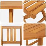 Ensemble Bistro Jardin Pliable 3 Pièces Bois Massif Acacia vidaXL