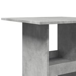 vidaXL Table de bar avec rangement gris béton bois d'ingénierie