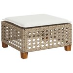 vidaXL Salon de jardin avec coussins 8 Pièces beige résine tressée