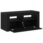 vidaXL Meuble TV Noir 90 x 35 x 40 cm Bois d'ingénierie