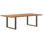 vidaXL Table à manger marron clair bois de chêne massif rectangulaire