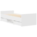 vidaXL Cadre de lit sans matelas blanc 75x190 cm