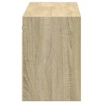 vidaXL Meuble TV mural avec lumières LED chêne sonoma 130x31x45 cm