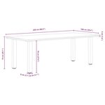vidaXL Table à manger marron clair bois de chêne massif rectangulaire