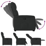 vidaXL Fauteuil inclinable noir tissu