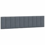 vidaXL Cadre de lit sans matelas Hanko gris foncé 200x200 cm velours