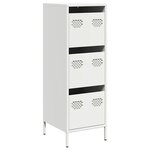 vidaXL Buffet haut blanc 39x35x103 5 cm acier