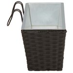 vidaXL Garde-Corps 2 pc Noir 50 x 17 x 17 cm métal