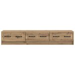vidaXL Meuble TV 147 x 34 5 x 27 cm Chêne artisanal Bois d'ingénierie