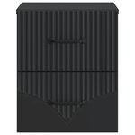 vidaXL Cabinet de chevet mural avec tiroir Noir 34 5 x 33 x 40 cm