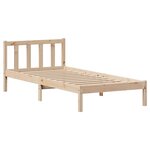vidaXL Cadre de lit sans matelas 75x190 cm bois de pin massif