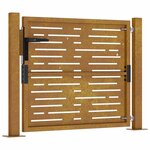 vidaXL Portail de jardin 105x80 cm acier corten conception de carré