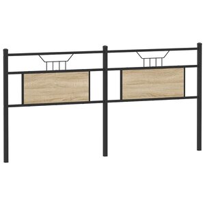 vidaXL Tête de lit chêne sonoma 180 cm bois d'ingénierie et acier