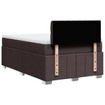 vidaXL Sommier à lattes de lit et matelas marron foncé 120x190cm tissu