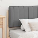 vidaXL Cadre de lit avec tête de lit rembourrée Gris Naturel et Clair