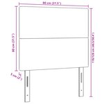 Tête de lit LED vidaXL Crème 80 cm en velours côtelé