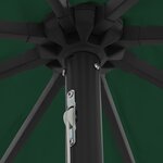 vidaXL Parasol de jardin Vert forêt 395 x 395 x 245 cm