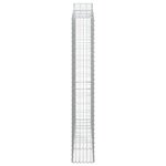 vidaXL Paniers à gabions arqués 6 Pièces 200x30x200/220 cm fer galvanisé