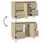 vidaXL Armoire salle de bain chêne sonoma 80x33x60cm bois d'ingénierie
