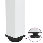 vidaXL Pieds de table console 4 pièces Blanc 72-74 cm Acier