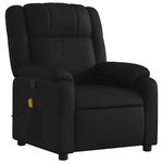 vidaXL Fauteuil de massage inclinable noir similicuir
