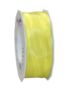 Ruban de soie acetat laitonné lyon 25-m-rouleau 40 mm jaune clair