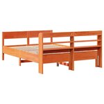 vidaXL Cadre de lit sans matelas cire marron 120x190cm bois pin massif